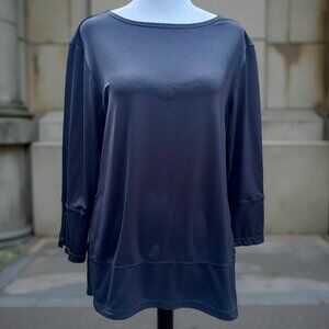 Athletic Works 3/4 Sleeve Pullover Performance Top Relaxed Fit Stretch (Sz M)